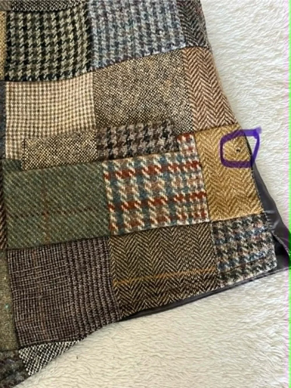 Hanna Hats Men's Patchwork Wool Vest Classic V-neck design size 107/42